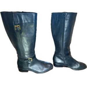 Lauren Ralph Lauren Low Heel, Tall Black Boot Size 10B